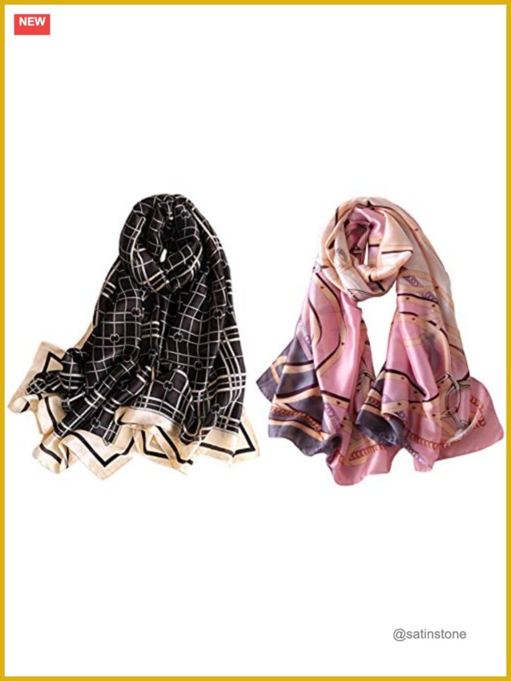 100% Mulberry Silk Scarf Long Lightweight Shawl Wrap Women